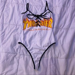 LAZYDAZE Thrasher Lace-Up Bodysuit